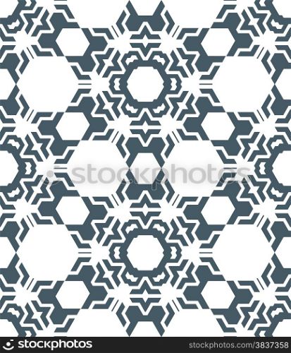 vector dark gray geometric abstract monochrome mosaic seamless pattern white background&#xA;