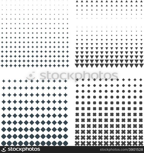 vector dark grey various geometric halftones collection&#xA;