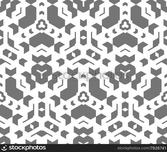 vector dark monochrome color abstract geometric seamless pattern white background&#xA;