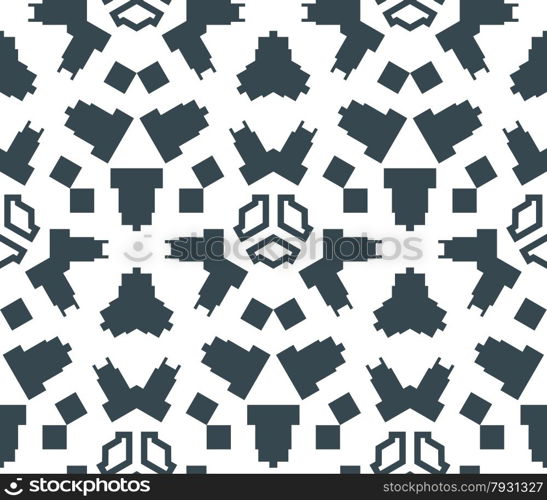 vector dark monochrome color abstract geometric seamless pattern white background&#xA;