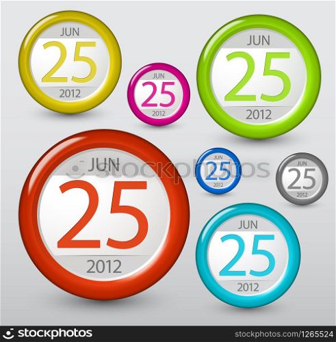 Vector date icon for your web or blog
