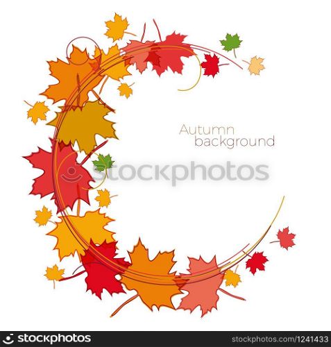 Vector dead leaves, autumn background