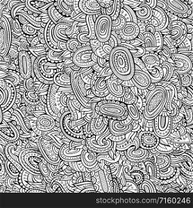 Vector deco abstract decorative doodles seamless pattern. Vector abstract decorative seamless pattern