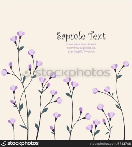 Vector decoration of flowers. Vector decoration of flowers on a pink background