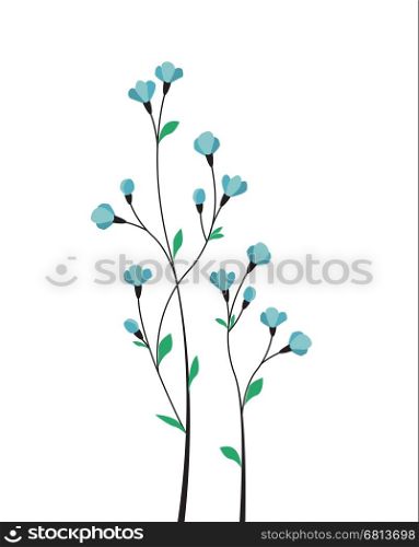 Vector decoration of flowers. Vector decoration of flowers on a white background