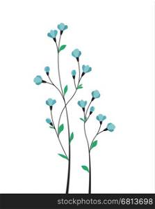 Vector decoration of flowers. Vector decoration of flowers on a white background