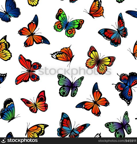 Vector decorative butterflies pattern or background illustration. Seamless butterfly background decoration. Vector decorative butterflies pattern or background illustration