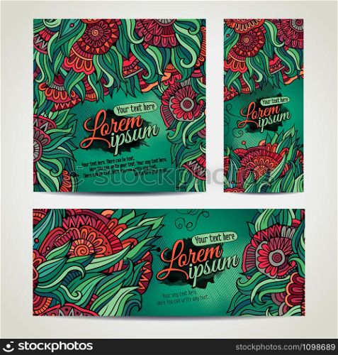 Vector decorative floral background. Template design for card. Series of image.. Vector decorative floral background.