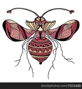 Vector decorative insect butterfly art vector illustration. Vector decorative insect butterfly