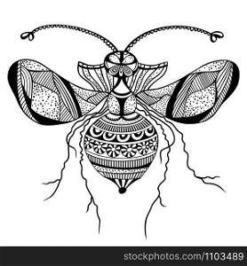Vector decorative insect butterfly art vector illustration. Vector decorative insect butterfly
