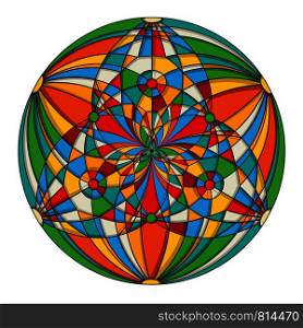 Vector decorative round design element in colors