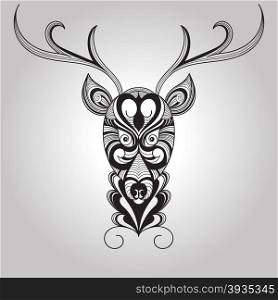 Vector Deer, Tattoo Style