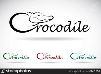 Vector design crocodile is text on a white background.