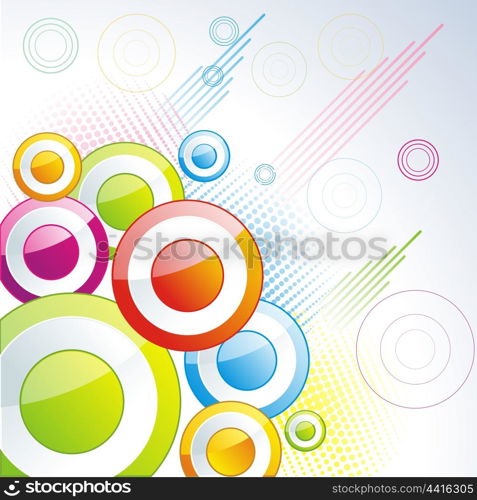 Vector Design - eps10 Simple and Colorful Circles Background