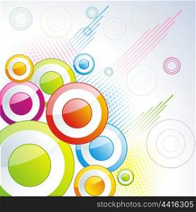 Vector Design - eps10 Simple and Colorful Circles Background