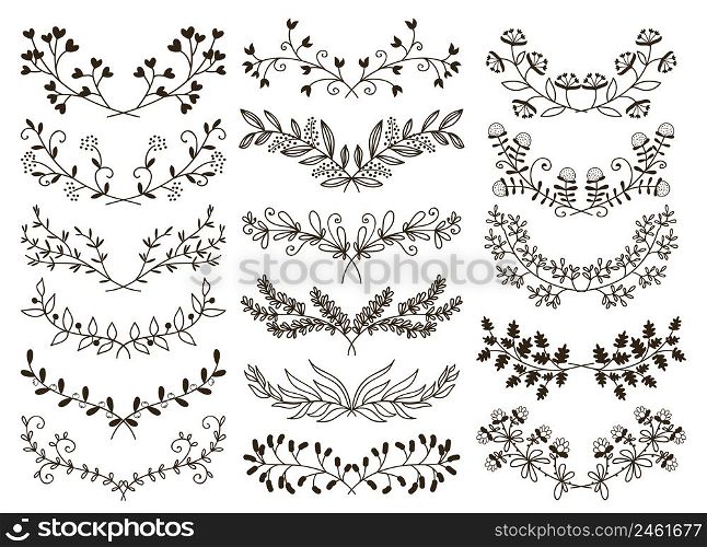 vector design hand drawn floral graphic elements
