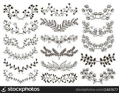 vector design hand drawn floral graphic elements