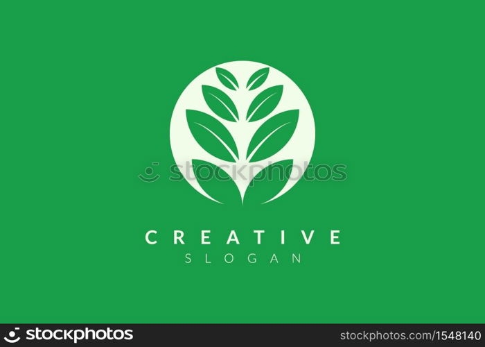 Vector design leaf various abstract shape. Minimalist leaf design, flat logo style, modern icon and symbol