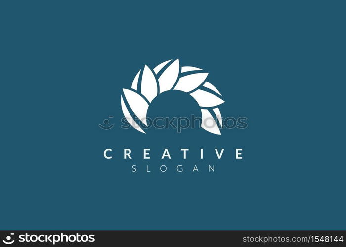 Vector design leaf various abstract shape. Minimalist leaf design, flat logo style, modern icon and symbol