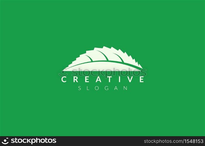 Vector design leaf various abstract shape. Minimalist leaf design, flat logo style, modern icon and symbol