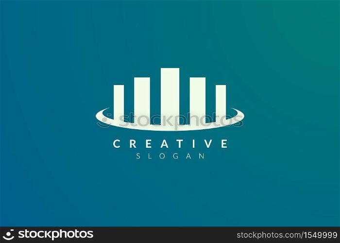 Vector design of a combination of crowns with bar charts that represents success.