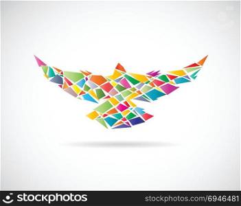Vector design of colorful birds on white background