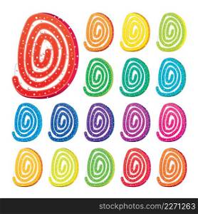 vector design of colorful fruit jelly