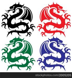 vector design of dragons