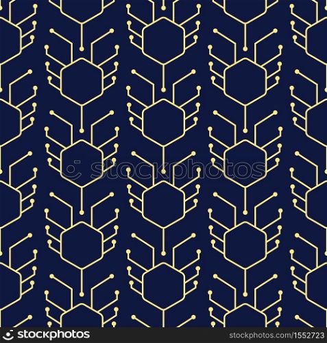 Vector Design of Geometry Pattern with Futuristic Gold Color. Perfect for Wallpaper, Fabric, Wrapping, etc.