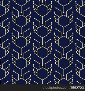 Vector Design of Geometry Pattern with Futuristic Gold Color. Perfect for Wallpaper, Fabric, Wrapping, etc.