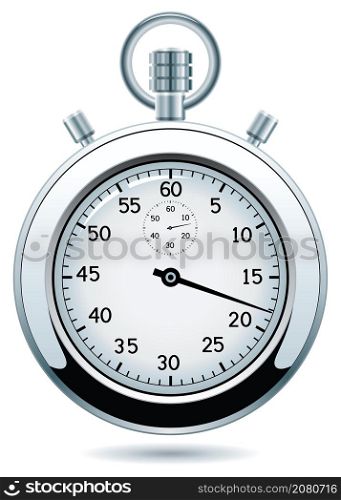 vector design of silver stopwatch