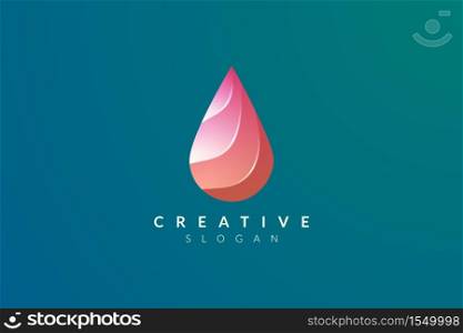 Vector design of water droplets with beautiful, elegant and premium colors
