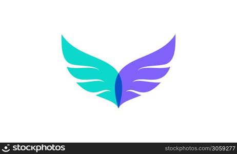 Vector design of wings. Suitable as a logo that represents freedom, courage and happiness.