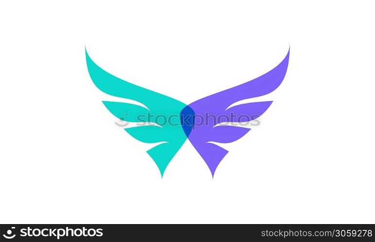 Vector design of wings. Suitable as a logo that represents freedom, courage and happiness.