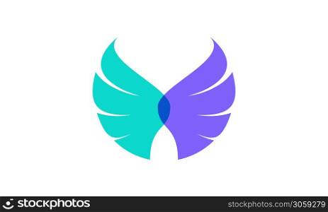 Vector design of wings. Suitable as a logo that represents freedom, courage and happiness.