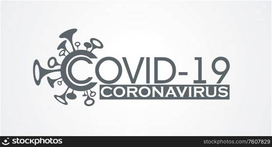 Vector design symbol Covid-19 Coronavirus concept.