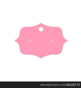 Vector design template for paper earrings Isolated on white background