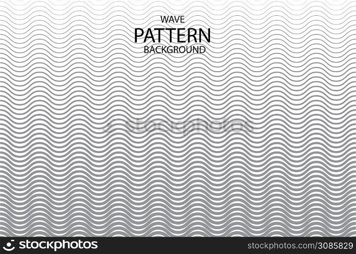 Vector design wave simple wavy line, smooth pattern background. EPS10.