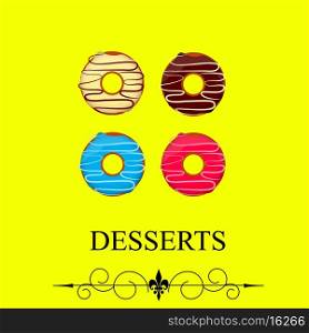Vector dessert menu