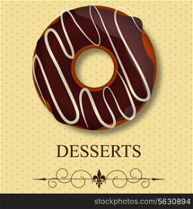 Vector dessert menu . EPS 10 .
