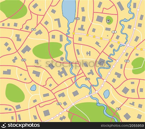 vector detailed city map