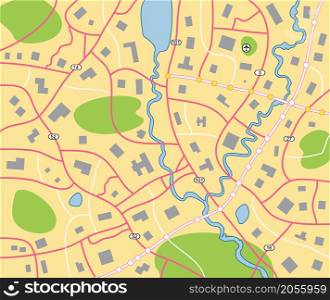 vector detailed city map