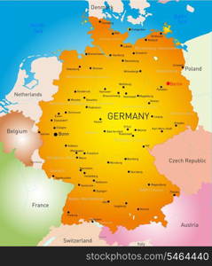 Vector detailed map of Germany country