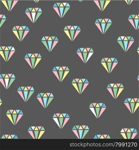 Vector diamonds. Abstract seamless pattern