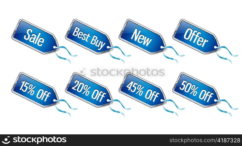 vector discount shopping tags set