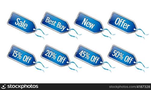 vector discount shopping tags set