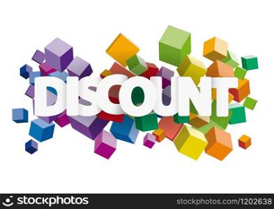 Vector discounts cover with text
