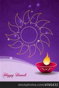vector diwali greeting card