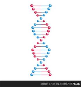 Vector DNA molecule, structure with chromosomes. Helix spiral with genetic code. Molecular biology andgenetic engineering studies concept. Biotechnology and genes science, education design element