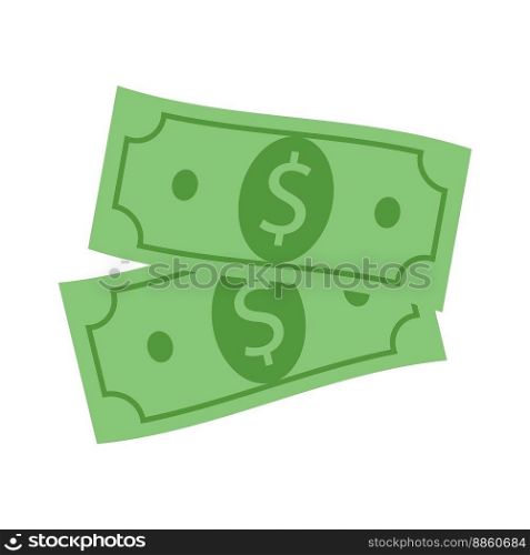 Vector Dollar sign, money dollar icon - currency dollar bill symbol